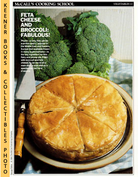 LANGAN, MARIANNE / WING, LUCY (EDITORS) - Mccall's Cooking School Recipe Card: Vegetables 11 - Broccoli-and-Cheese Pie : Replacement Mccall's Recipage or Recipe Card for 3-Ring Binders : Mccall's Cooking School Cookbook Series