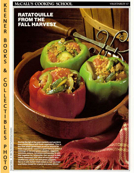LANGAN, MARIANNE / WING, LUCY (EDITORS) - Mccall's Cooking School Recipe Card: Vegetables 17 - Ratatouille-Stuffed Peppers : Replacement Mccall's Recipage or Recipe Card for 3-Ring Binders : Mccall's Cooking School Cookbook Series