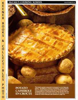 LANGAN, MARIANNE / WING, LUCY (EDITORS) - Mccall's Cooking School Recipe Card: Vegetables 18 - Deep-Dish Potato Pie : Replacement Mccall's Recipage or Recipe Card for 3-Ring Binders : Mccall's Cooking School Cookbook Series