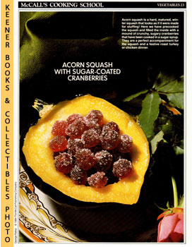 LANGAN, MARIANNE / WING, LUCY (EDITORS) - Mccall's Cooking School Recipe Card: Vegetables 23 - Candied Cranberry Squash : Replacement Mccall's Recipage or Recipe Card for 3-Ring Binders : Mccall's Cooking School Cookbook Series