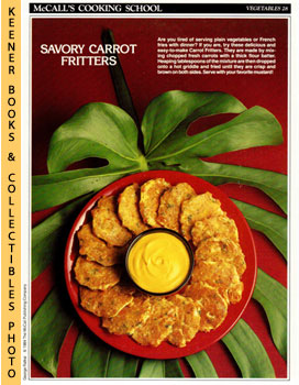 LANGAN, MARIANNE / WING, LUCY (EDITORS) - Mccall's Cooking School Recipe Card: Vegetables 28 - Carrot Fritters : Replacement Mccall's Recipage or Recipe Card for 3-Ring Binders : Mccall's Cooking School Cookbook Series