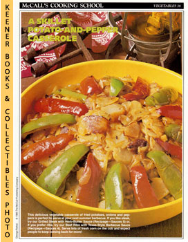LANGAN, MARIANNE / WING, LUCY (EDITORS) - Mccall's Cooking School Recipe Card: Vegetables 36 - Skillet Potatoes with Savory Sweet Peppers : Replacement Mccall's Recipage or Recipe Card for 3-Ring Binders : Mccall's Cooking School Cookbook Series