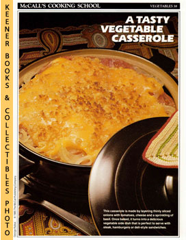 LANGAN, MARIANNE / WING, LUCY (EDITORS) - Mccall's Cooking School Recipe Card: Vegetables 38 - Tomato-Onion-Cheese Casserole : Replacement Mccall's Recipage or Recipe Card for 3-Ring Binders : Mccall's Cooking School Cookbook Series
