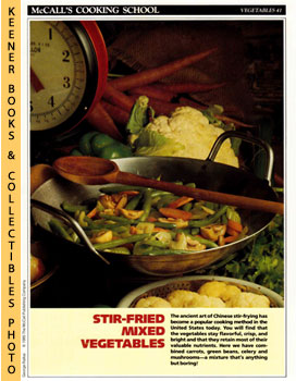 LANGAN, MARIANNE / WING, LUCY (EDITORS) - Mccall's Cooking School Recipe Card: Vegetables 41 - Mixed Vegetables in a Wok : Replacement Mccall's Recipage or Recipe Card for 3-Ring Binders : Mccall's Cooking School Cookbook Series