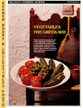 LANGAN, MARIANNE / WING, LUCY (EDITORS) - Mccall's Cooking School Recipe Card: Vegetables 44 - Greek Stuffed Vegetables : Replacement Mccall's Recipage or Recipe Card for 3-Ring Binders : Mccall's Cooking School Cookbook Series