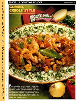 LANGAN, MARIANNE / WING, LUCY (EDITORS) - Mccall's Cooking School Recipe Card: Main Dishes 20 - Creole Gumbo : Replacement Mccall's Recipage or Recipe Card for 3-Ring Binders : Mccall's Cooking School Cookbook Series