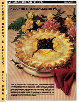 LANGAN, MARIANNE / WING, LUCY (EDITORS) - Mccall's Cooking School Recipe Card: Pies, Pastry 33 - Fresh Blackberry Pie : Replacement Mccall's Recipage or Recipe Card for 3-Ring Binders : Mccall's Cooking School Cookbook Series