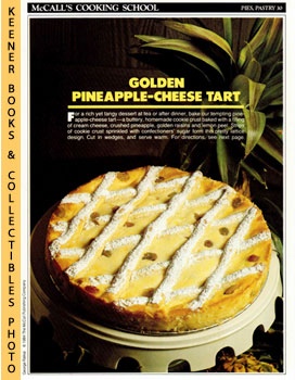 LANGAN, MARIANNE / WING, LUCY (EDITORS) - Mccall's Cooking School Recipe Card: Pies, Pastry 30 - Pineapple-Cheese Tart : Replacement Mccall's Recipage or Recipe Card for 3-Ring Binders : Mccall's Cooking School Cookbook Series