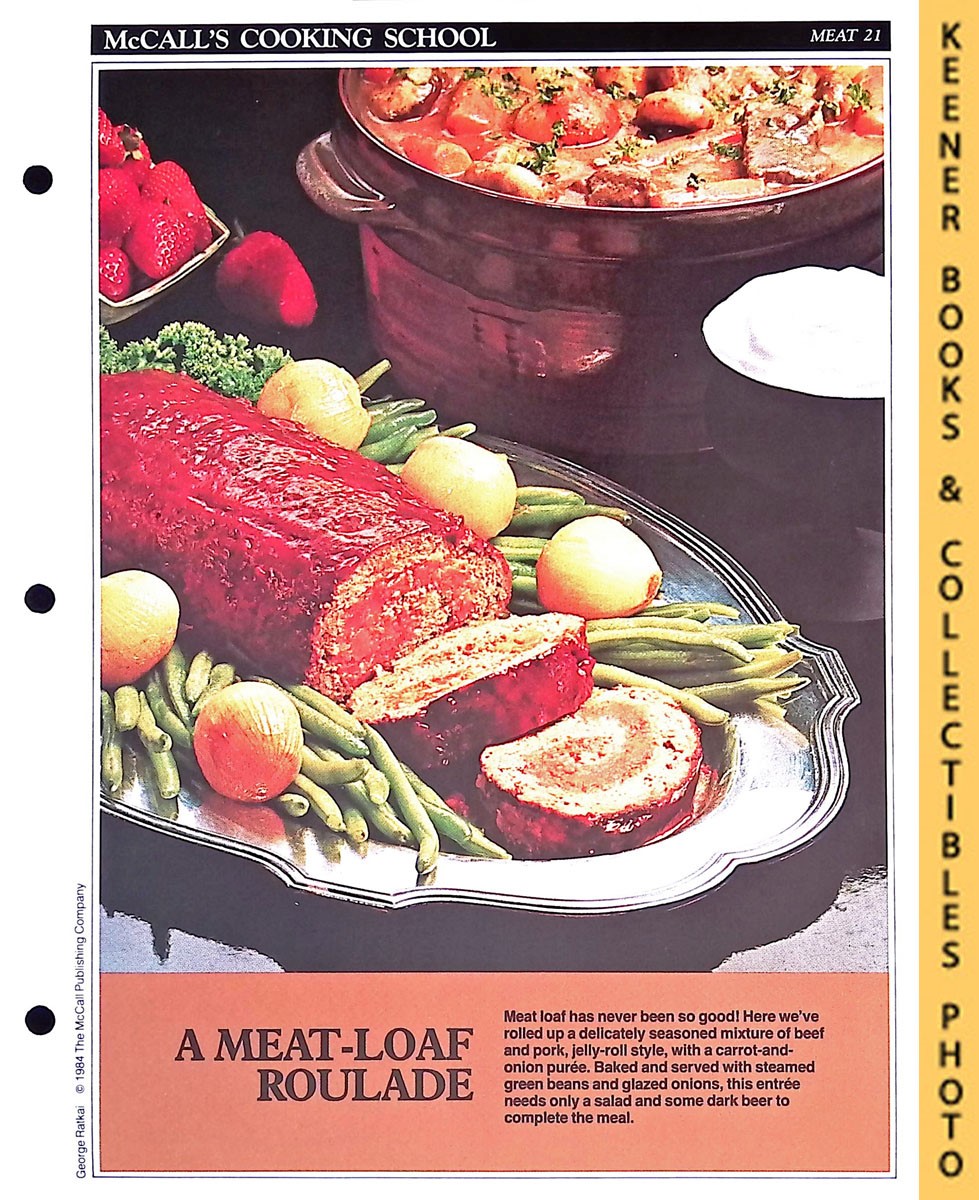 LANGAN, MARIANNE / WING, LUCY (EDITORS) - Mccall's Cooking School Recipe Card: Meat 21 - Party Meat Loaf : Replacement Mccall's Recipage or Recipe Card for 3-Ring Binders : Mccall's Cooking School Cookbook Series