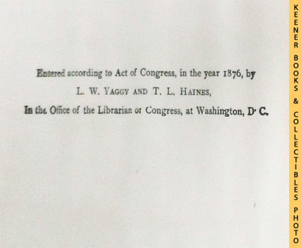 HAINES, T. L. / YAGGY, L. W. - The Royal Path of Life : Or Aims and Aids to Success and Happiness