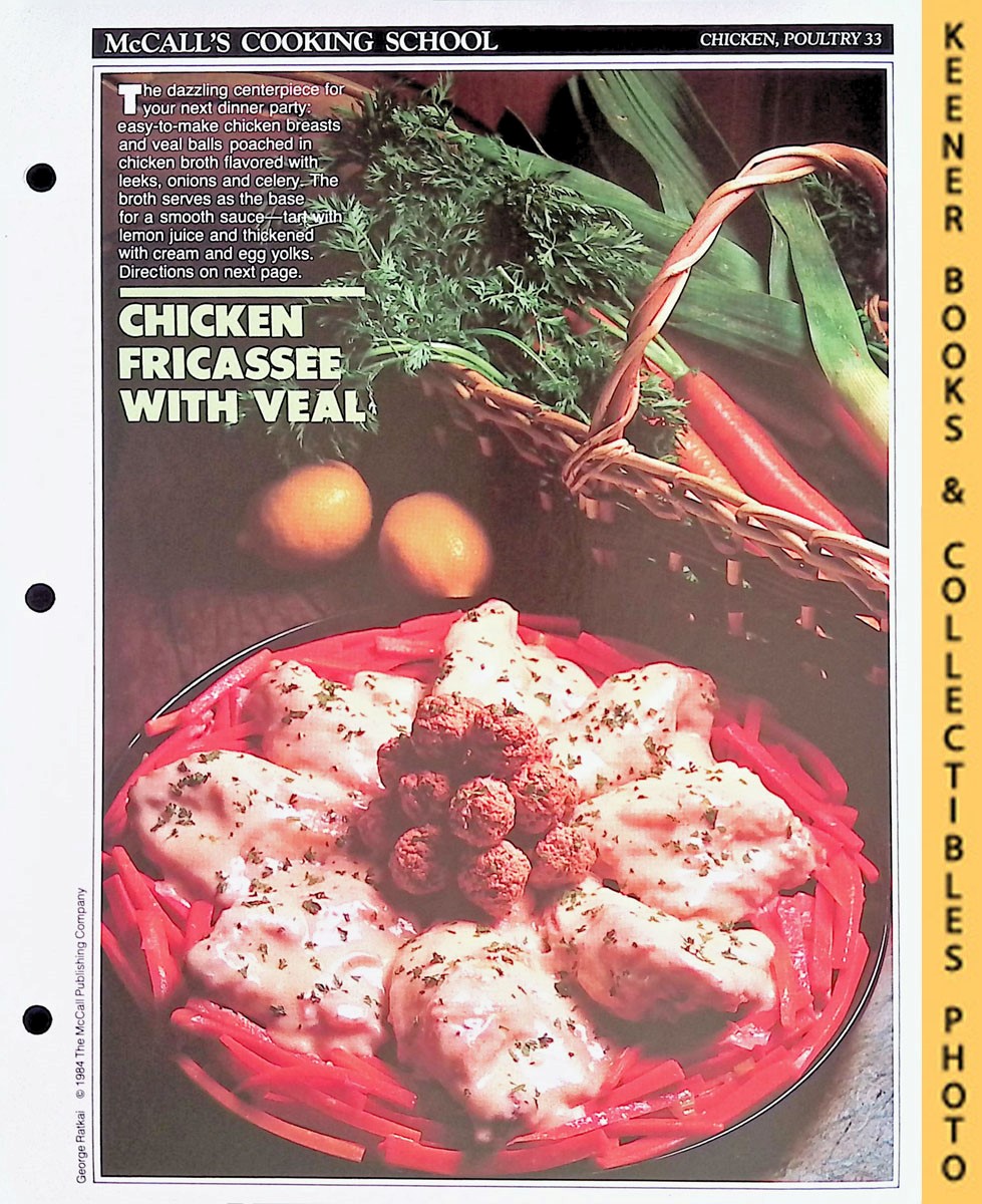 LANGAN, MARIANNE / WING, LUCY (EDITORS) - Mccall's Cooking School Recipe Card: Chicken, Poultry 33 - Belgian Chicken Stew : Replacement Mccall's Recipage or Recipe Card for 3-Ring Binders : Mccall's Cooking School Cookbook Series