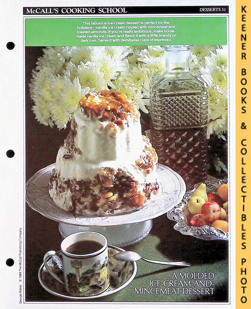 LANGAN, MARIANNE / WING, LUCY (EDITORS) - Mccall's Cooking School Recipe Card: Desserts 31 - Mincemeat Glace : Replacement Mccall's Recipage or Recipe Card for 3-Ring Binders : Mccall's Cooking School Cookbook Series