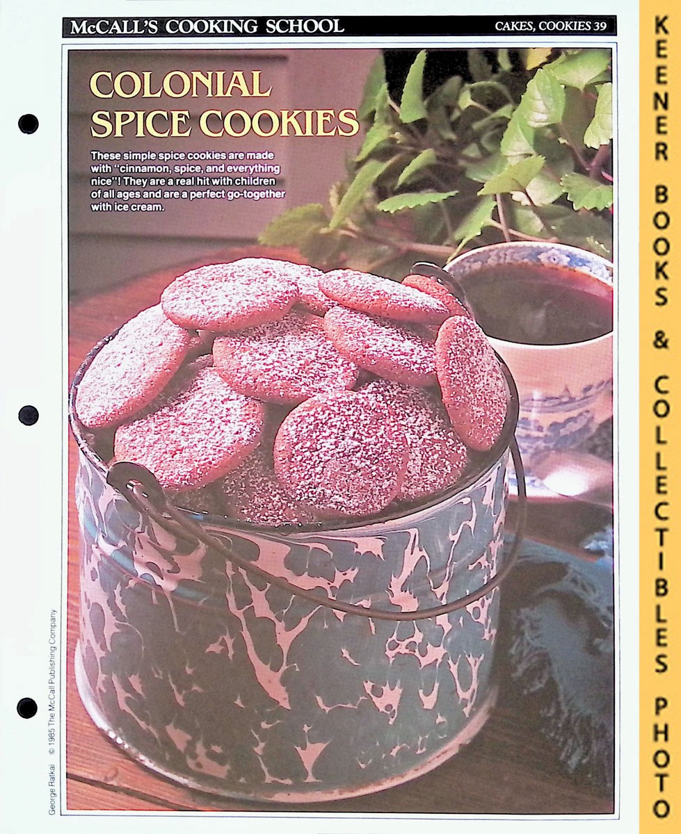 LANGAN, MARIANNE / WING, LUCY (EDITORS) - Mccall's Cooking School Recipe Card: Cakes, Cookies 39 - Spice Cookies : Replacement Mccall's Recipage or Recipe Card for 3-Ring Binders : Mccall's Cooking School Cookbook Series
