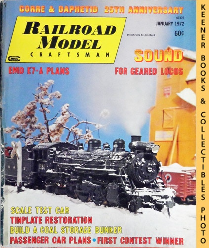 CARSTENS, HAROLD H. (EDITOR) / SCHOPP, WILLIAM (EDITOR) - Railroad Model Craftsman Magazine, January 1972: Vol. 40, No. 8