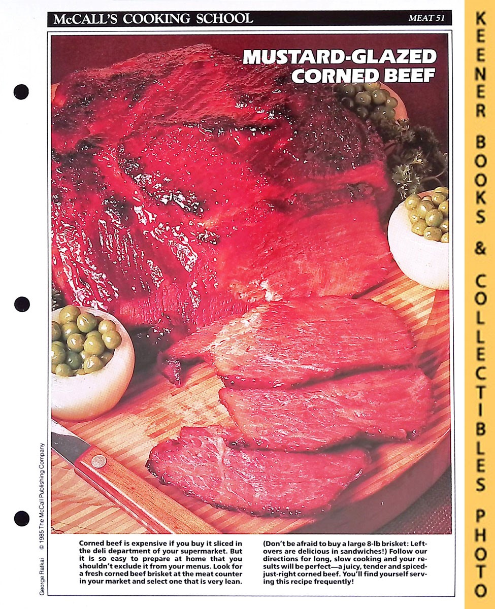 LANGAN, MARIANNE / WING, LUCY (EDITORS) - Mccall's Cooking School Recipe Card: Meat 51 - Glazed Corned Beef : Replacement Mccall's Recipage or Recipe Card for 3-Ring Binders : Mccall's Cooking School Cookbook Series
