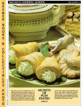 LANGAN, MARIANNE / WING, LUCY (EDITORS) - Mccall's Cooking School Recipe Card: Pies, Pastry 14 - Cornets & Papillons : Replacement Mccall's Recipage or Recipe Card for 3-Ring Binders : Mccall's Cooking School Cookbook Series