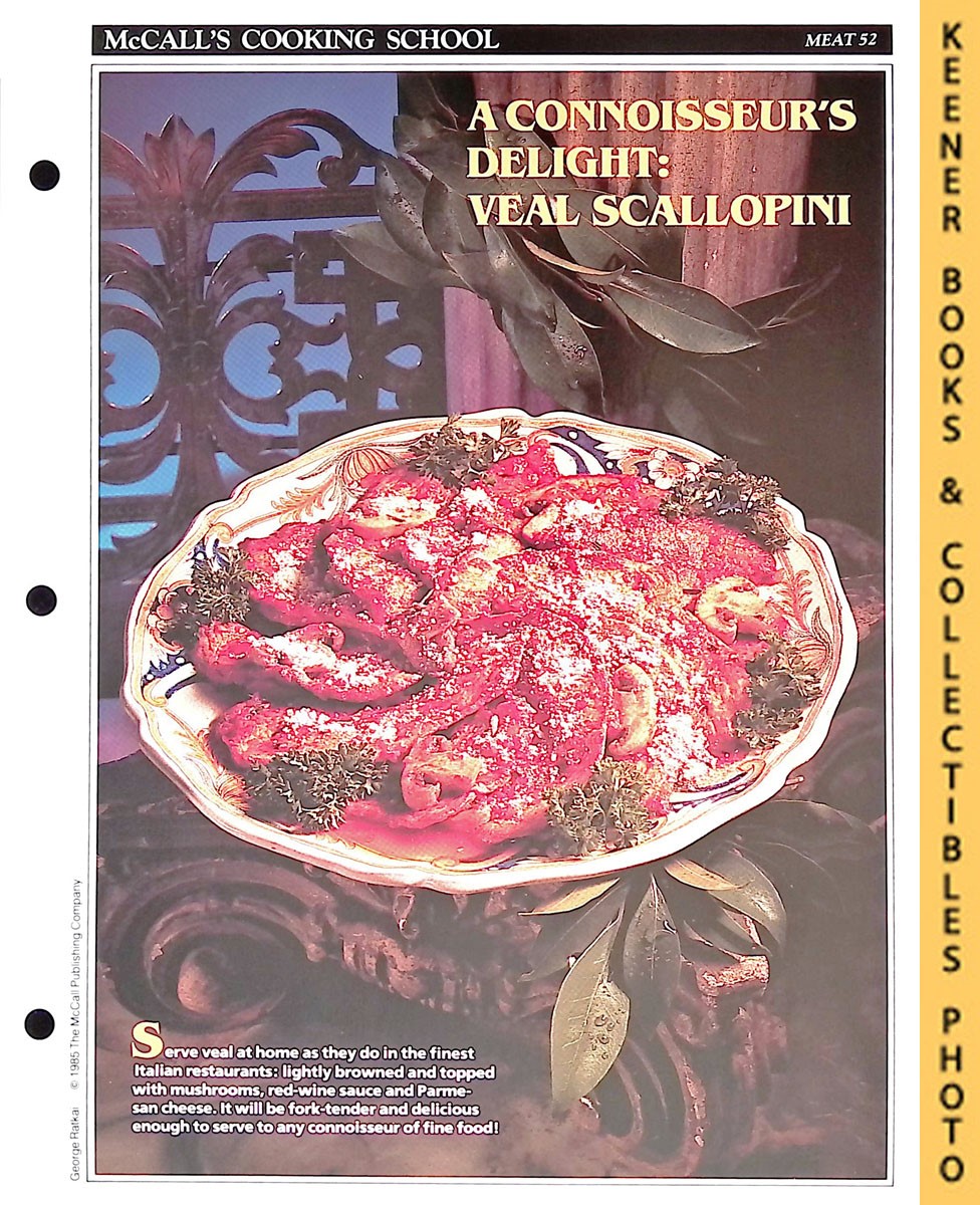 LANGAN, MARIANNE / WING, LUCY (EDITORS) - Mccall's Cooking School Recipe Card: Meat 52 - Roman Veal Scallopini : Replacement Mccall's Recipage or Recipe Card for 3-Ring Binders : Mccall's Cooking School Cookbook Series