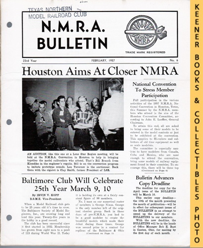 SALMON, T. K. (EDITOR) - Nmra Bulletin Magazine, February 1957: 23nd Year No. 6 : Official Publication of the National Model Railroad Association Series