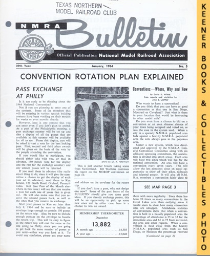 KITLEY, BOB (EDITOR) - Nmra Bulletin Magazine, January 1964: 29th Year No. 5 : Official Publication of the National Model Railroad Association Series