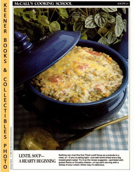 LANGAN, MARIANNE / WING, LUCY (EDITORS) - Mccall's Cooking School Recipe Card: Soups 11 - Thick Lentil Soup : Replacement Mccall's Recipage or Recipe Card for 3-Ring Binders : Mccall's Cooking School Cookbook Series