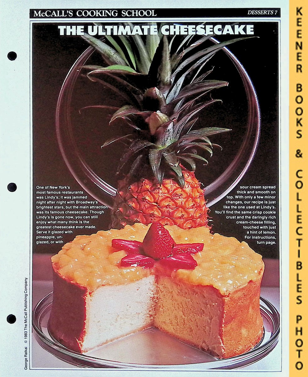 LANGAN, MARIANNE / WING, LUCY (EDITORS) - Mccall's Cooking School Recipe Card: Desserts 7 - Cheesecake : Replacement Mccall's Recipage or Recipe Card for 3-Ring Binders : Mccall's Cooking School Cookbook Series