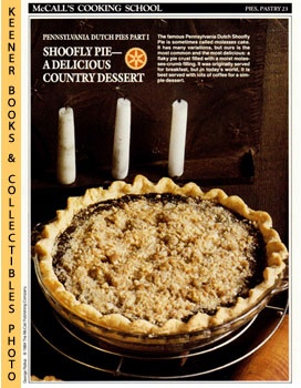 LANGAN, MARIANNE / WING, LUCY (EDITORS) - Mccall's Cooking School Recipe Card: Pies, Pastry 23 - Shoofly Pie : Replacement Mccall's Recipage or Recipe Card for 3-Ring Binders : Mccall's Cooking School Cookbook Series