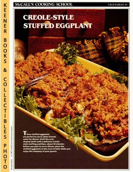 LANGAN, MARIANNE / WING, LUCY (EDITORS) - Mccall's Cooking School Recipe Card: Vegetables 39 - Stuffed Eggplant Creole : Replacement Mccall's Recipage or Recipe Card for 3-Ring Binders : Mccall's Cooking School Cookbook Series