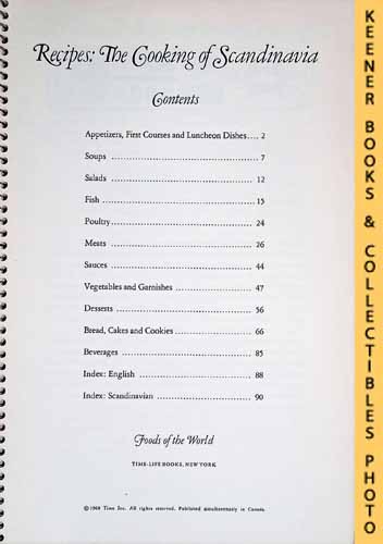TIME-LIFE BOOKS EDITORS - Recipes: The Cooking of Scandinavia: Foods of the World Series