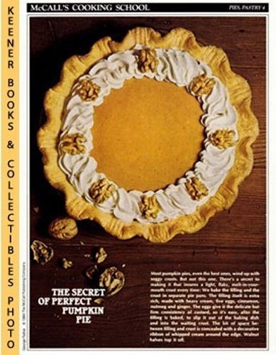 LANGAN, MARIANNE / WING, LUCY (EDITORS) - Mccall's Cooking School Recipe Card: Pies, Pastry 4 - Pumpkin Pie with a Secret : Replacement Mccall's Recipage or Recipe Card for 3-Ring Binders : Mccall's Cooking School Cookbook Series