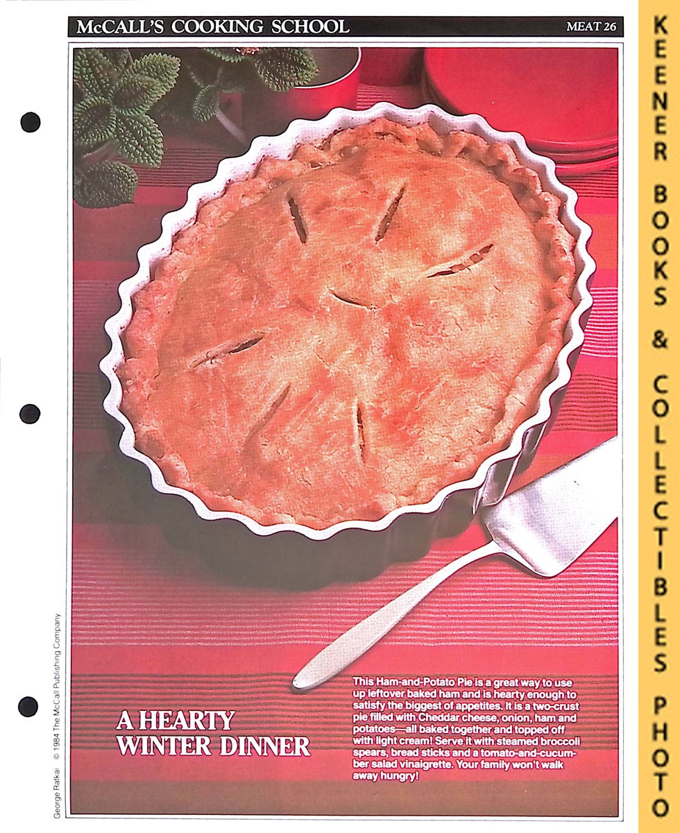 LANGAN, MARIANNE / WING, LUCY (EDITORS) - Mccall's Cooking School Recipe Card: Meat 26 - Ham-and-Potato Pie : Replacement Mccall's Recipage or Recipe Card for 3-Ring Binders : Mccall's Cooking School Cookbook Series