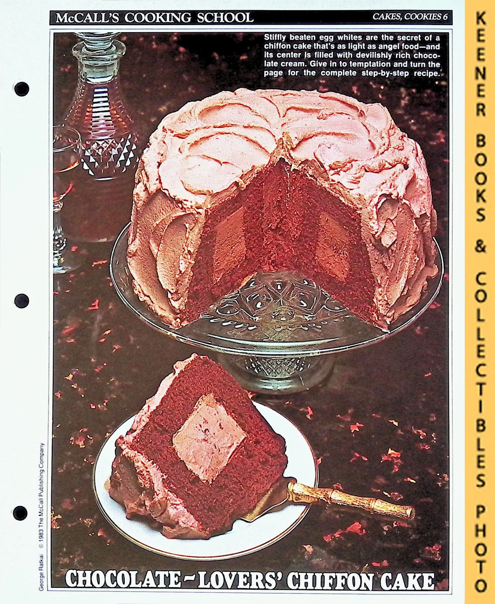 LANGAN, MARIANNE / WING, LUCY (EDITORS) - Mccall's Cooking School Recipe Card: Cakes, Cookies 6 - Chocolate Mousse Cake : Replacement Mccall's Recipage or Recipe Card for 3-Ring Binders : Mccall's Cooking School Cookbook Series