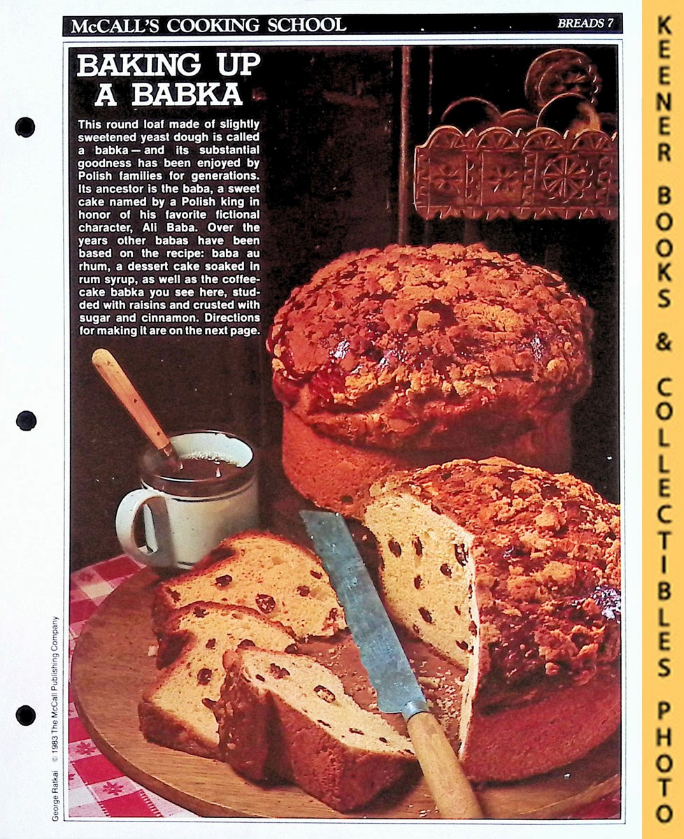 LANGAN, MARIANNE / WING, LUCY (EDITORS) - Mccall's Cooking School Recipe Card: Breads 7 - Babka : Replacement Mccall's Recipage or Recipe Card for 3-Ring Binders : Mccall's Cooking School Cookbook Series