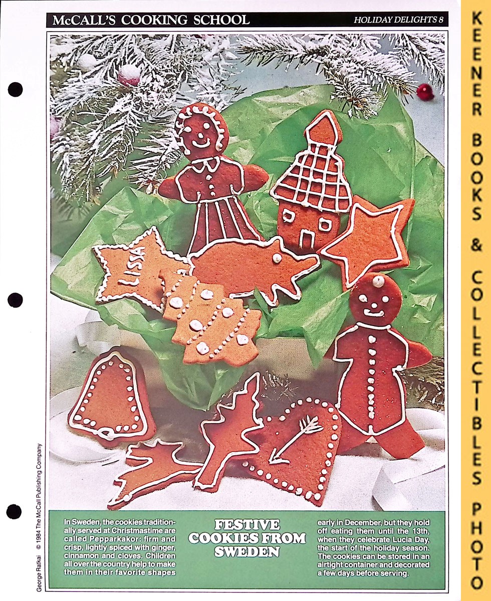 LANGAN, MARIANNE / WING, LUCY (EDITORS) - Mccall's Cooking School Recipe Card: Holiday Delights 8 - Pepparkakor : Replacement Mccall's Recipage or Recipe Card for 3-Ring Binders : Mccall's Cooking School Cookbook Series