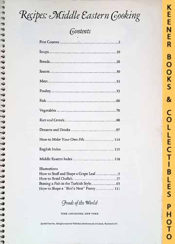 TIME-LIFE BOOKS EDITORS - Recipes: Middle Eastern Cooking: Foods of the World Series