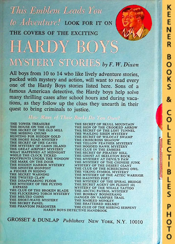 DIXON, FRANKLIN W. - The Clue of the Screeching Owl : Hardy Boys Mystery Stories #41: The Hardy Boys Mystery Stories Series