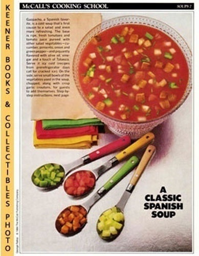 LANGAN, MARIANNE / WING, LUCY (EDITORS) - Mccall's Cooking School Recipe Card: Soups 7 - Gazpacho : Replacement Mccall's Recipage or Recipe Card for 3-Ring Binders : Mccall's Cooking School Cookbook Series