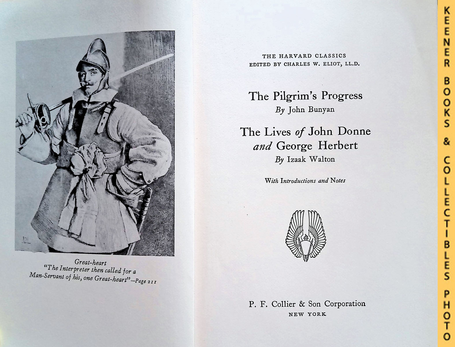 ELIOT, CHARLES W. (EDITOR) - Harvard Classics Volume 15: Bunyon and Walton : Registered/Deluxe Edition, Green Leather Binding: Harvard Classics Series