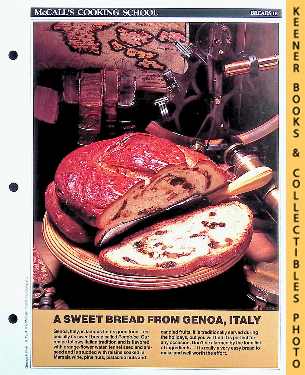 LANGAN, MARIANNE / WING, LUCY (EDITORS) - Mccall's Cooking School Recipe Card: Breads 18 - Pandolce : Replacement Mccall's Recipage or Recipe Card for 3-Ring Binders : Mccall's Cooking School Cookbook Series