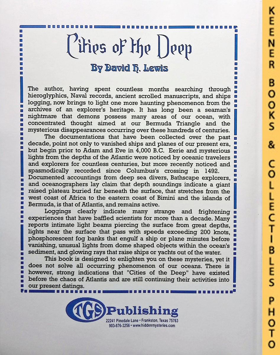 LEWIS, DAVID H. - Cities of the Deep: Large Print Edition