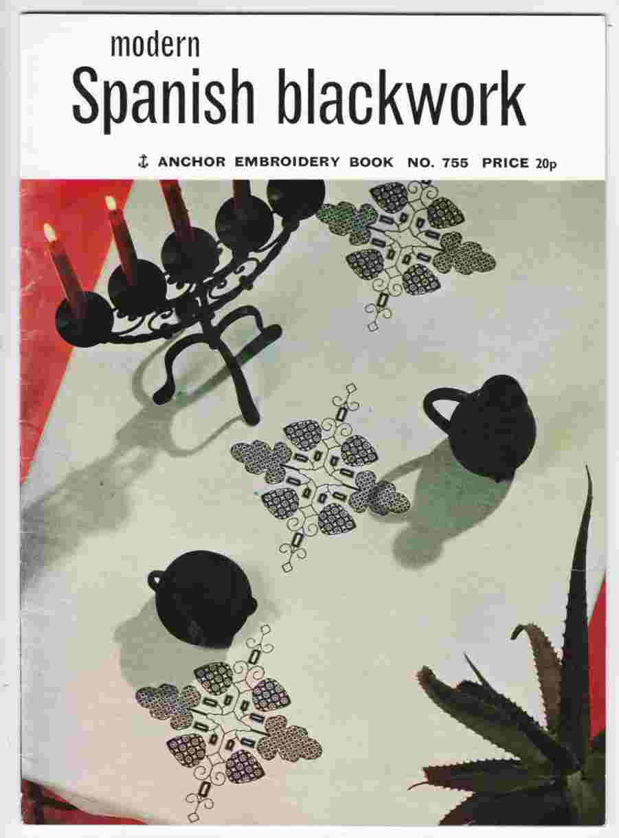 Image for Modern Spanish Black Work Anchor Embroidery Book No. 755
