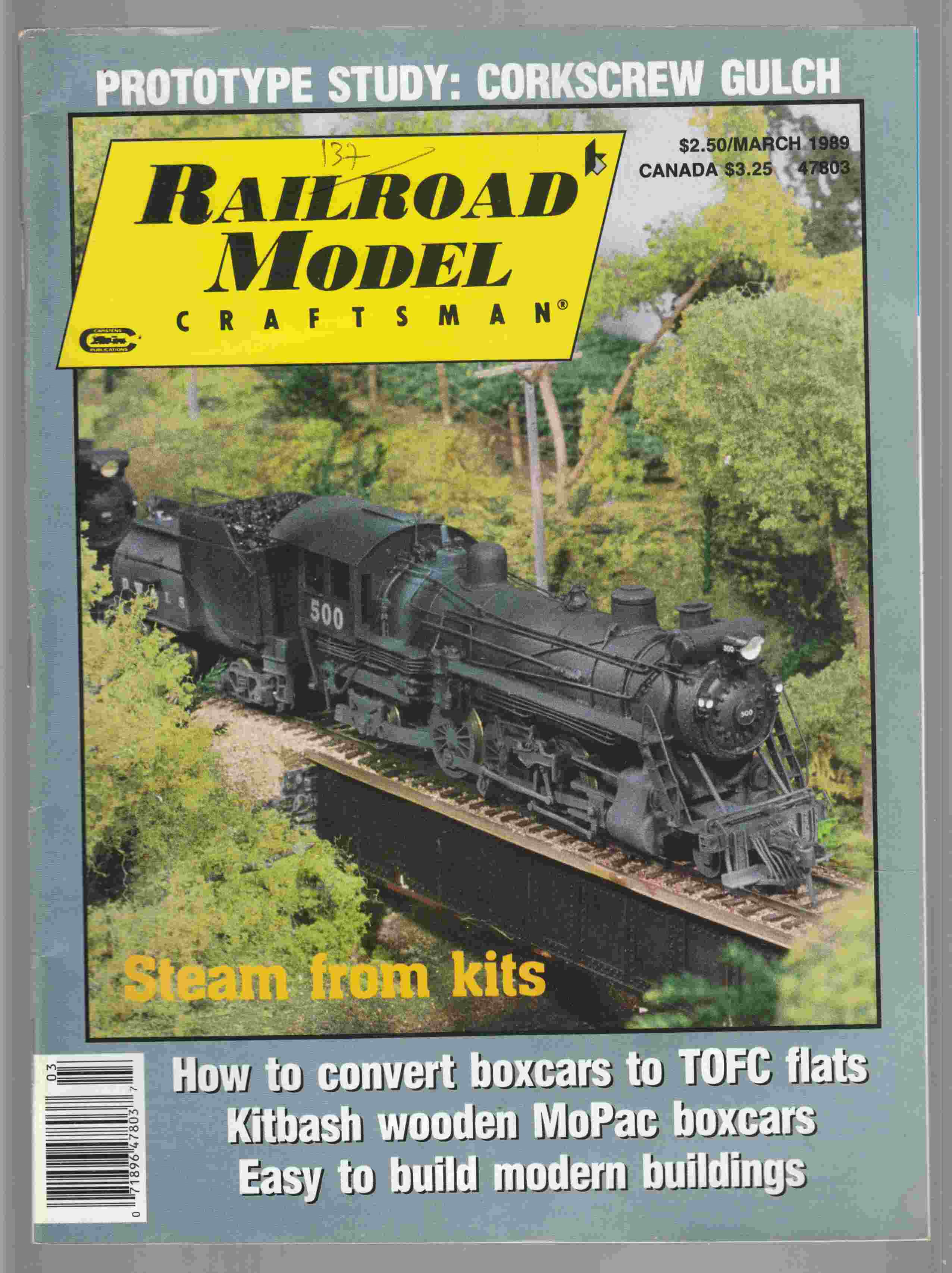 Model Railroad Craftsman March 1989 Volume 57 Number 10