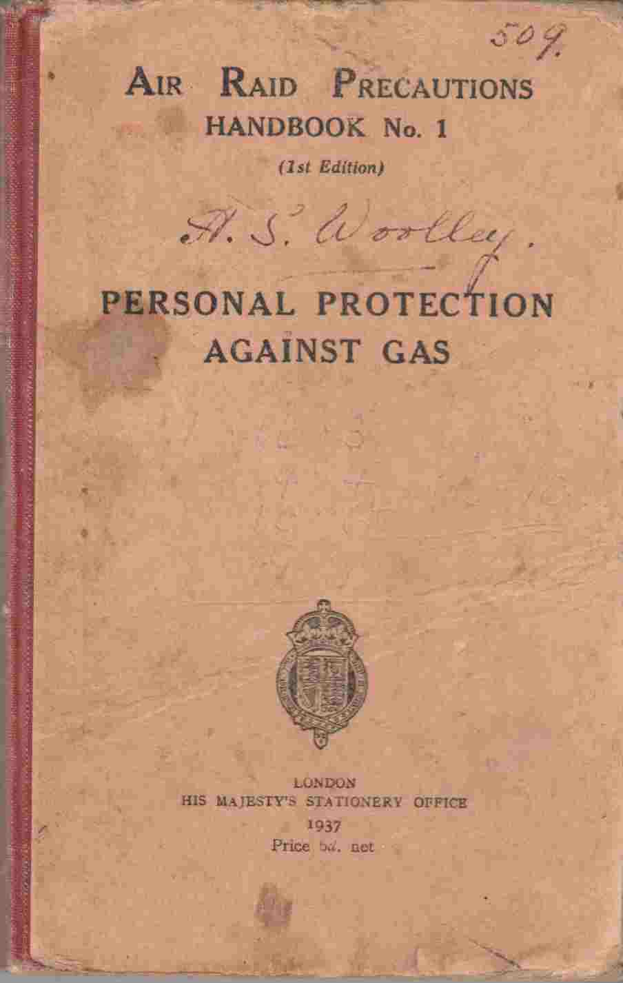 Image for Air Raid Precautions Handbook No. 1: Personal Protection Against Gas (1st Edition)