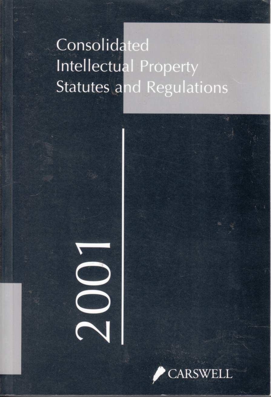 Image for 2001 Consolidated Intellectual Property Statutes and Regulations