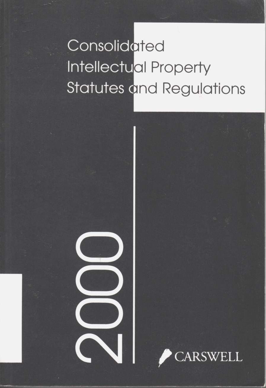 Image for 2000 Consolidated Intellectual Property Statutes and Regulations