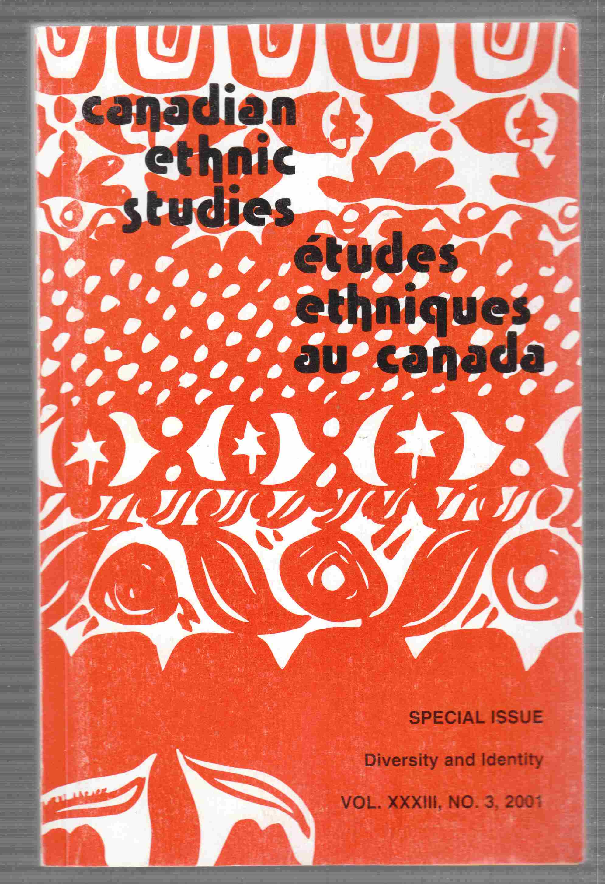 Image for Canadian Ethnic Studies-Special Issue-Diversity and Identity-Vol. XXXIII, No. 3, 2001.