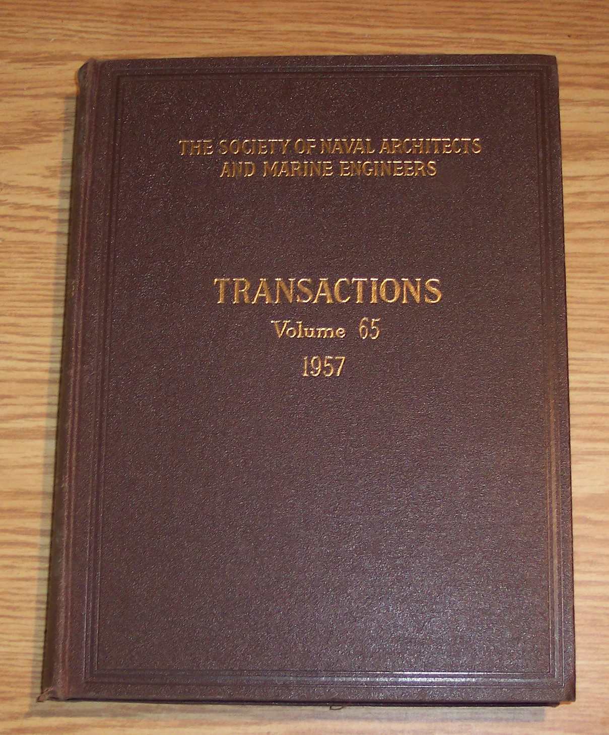 Image for The Society of Naval Architects and Marine Engineers Transactions Volume 65 1957