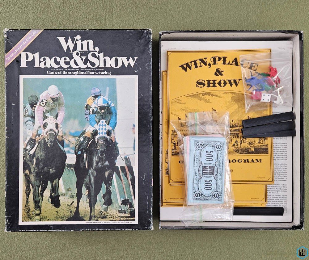 Win Place & Show (Avalon Hill Bookshelf Game 1977) Box Set