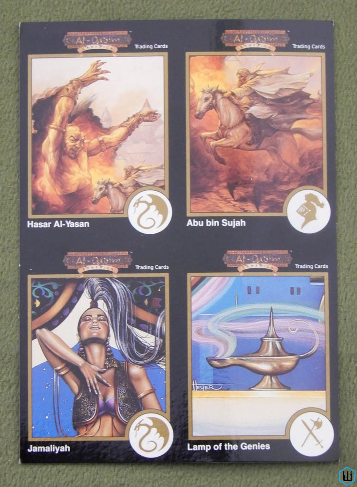 1992 rare Al-Qadim promo uncut 4-part card (Advanced Dungeons Dragons)