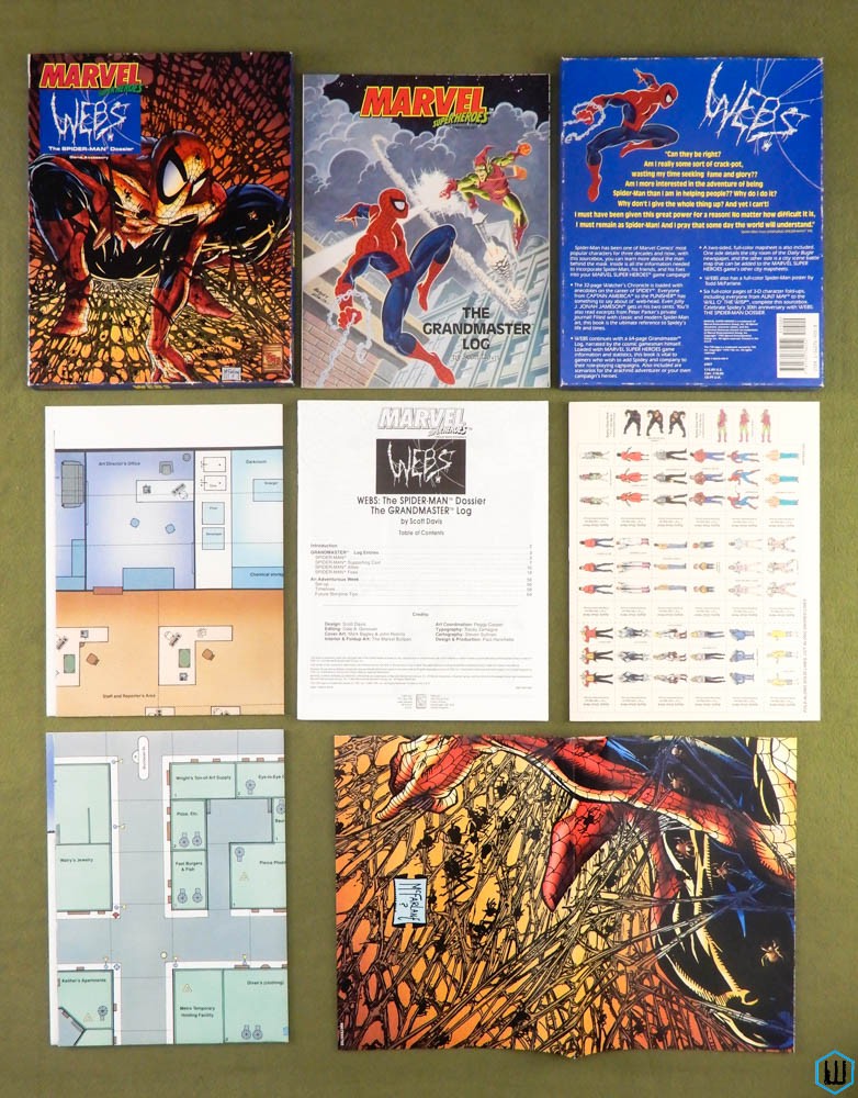 WEBS: The Spider-Man Dossier (Marvel Super Heroes RPG) Box Set w POSTER