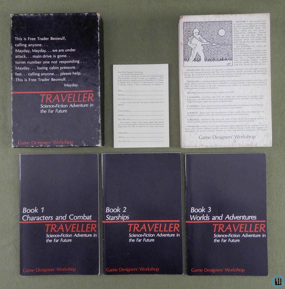 TRAVELLER Classic Box Set: Core RPG Rules Books Little Black Books 1 - 3